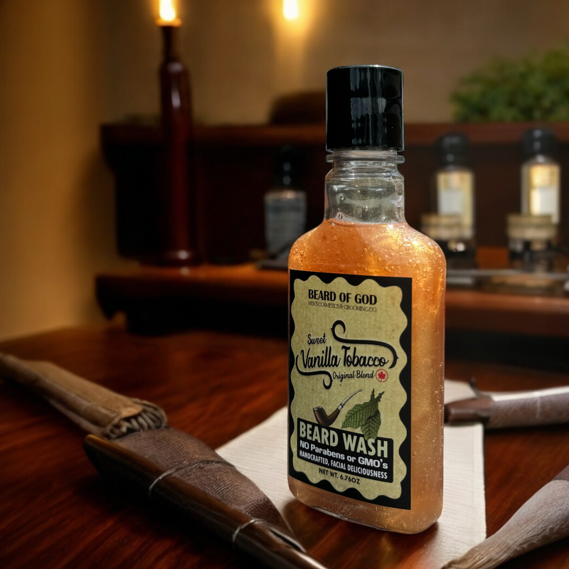Sweet Vanilla Tobacco Beard of God grooming collection