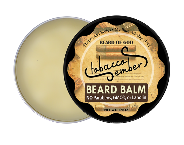 tobacco beard balm Tobacco Ember Crafted & Poured Beard Balm – Beard of God