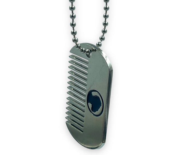 Zinc Alloy Dog Tag Comb • Functional Jewelry for Men Glides Smooth
