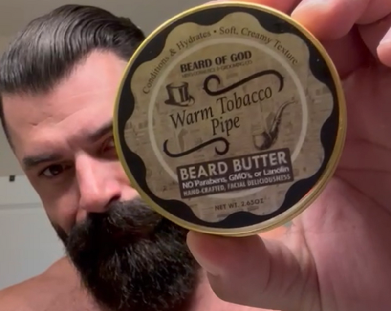 Warm Tobacco Pipe Hand-Whipped Beard Butter - Beard of God