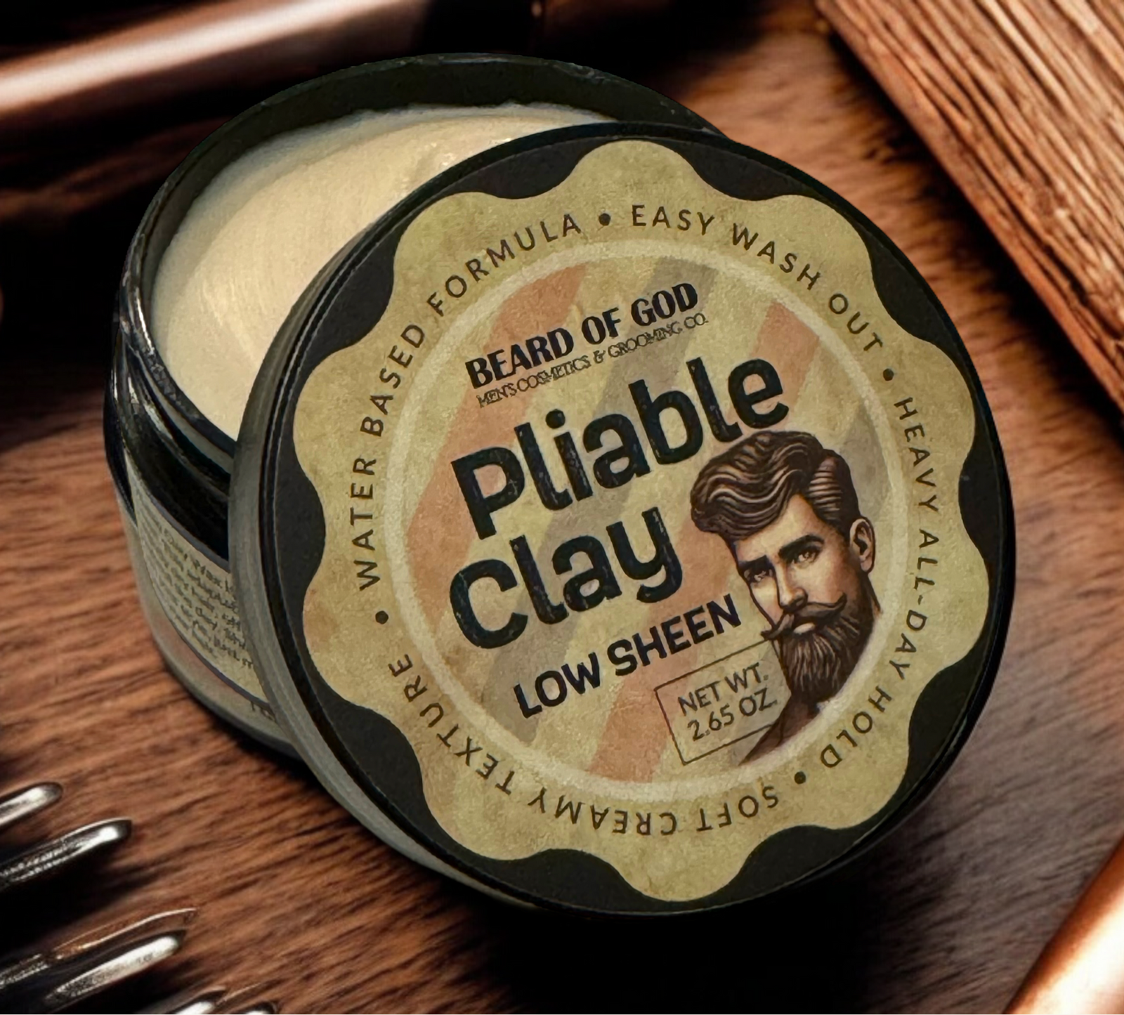Pliable Clay Wax | Strong Hold & Matte Finish | Beard of God