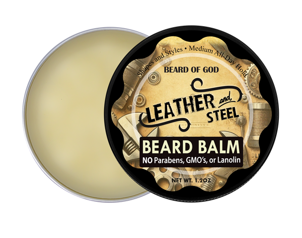 Leather & Steel Crafted & Poured Beard Balm - Beard of God