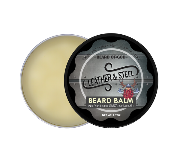 Leather & Steel Crafted & Poured Beard Balm - Beard of God