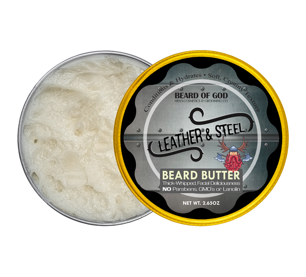 Leather & Steel Thick-Whipped Beard Butter - Beard of God