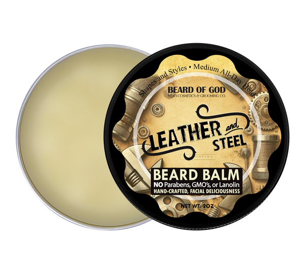 Leather & Steel Crafted & Poured Beard Balm - Beard of God
