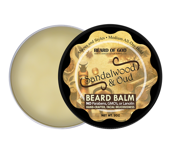 Sandalwood & Oud Crafted & Poured Beard Balm - Beard of God