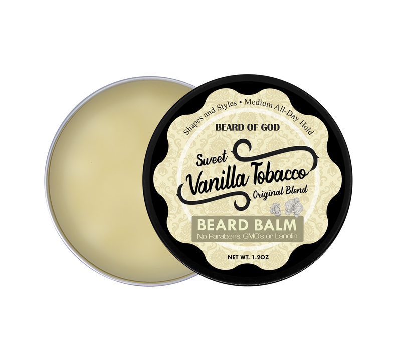 Sweet Vanilla Tobacco Crafted & Poured Beard Balm - Beard of God