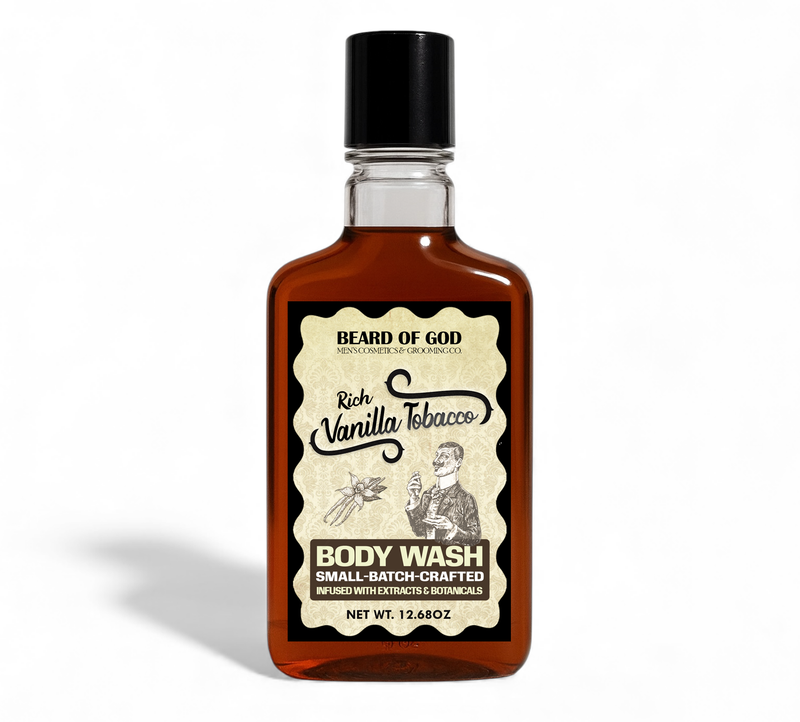 vanilla tobacco body wash (Beard Wash) by Oak City Beard Company smoky and sophisticated for a bold Tobacco Vanilla Castile Soap |