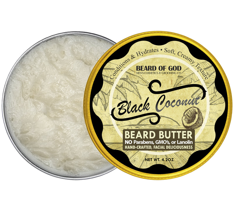 Black Coconut Hand-Whipped Beard Butter - Beard of God