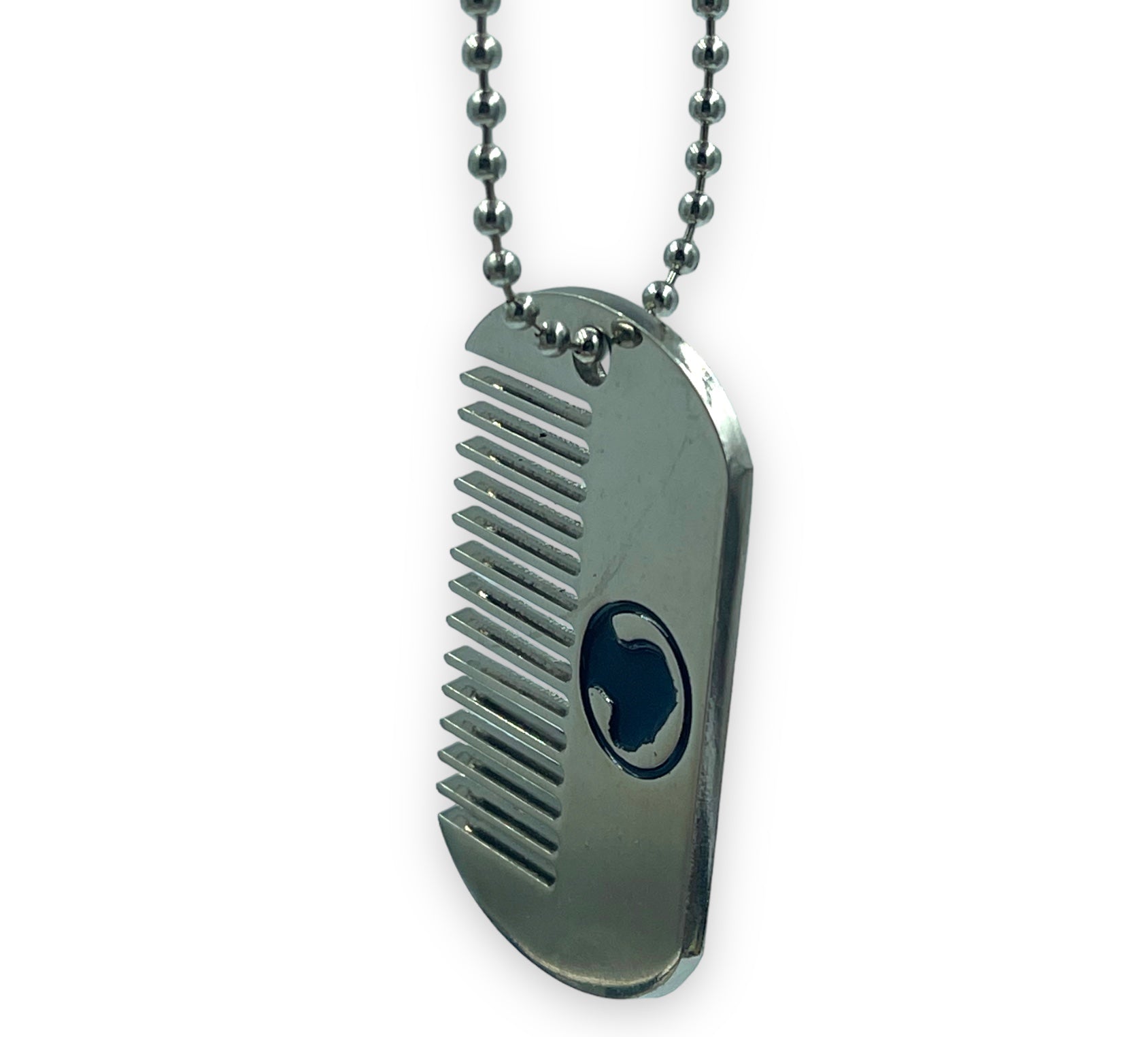 GIBOUS×GALFY SNAKE DOG DAMAGE TRAINER Zinc Alloy Dog Tag Comb • Functional Jewelry for Men