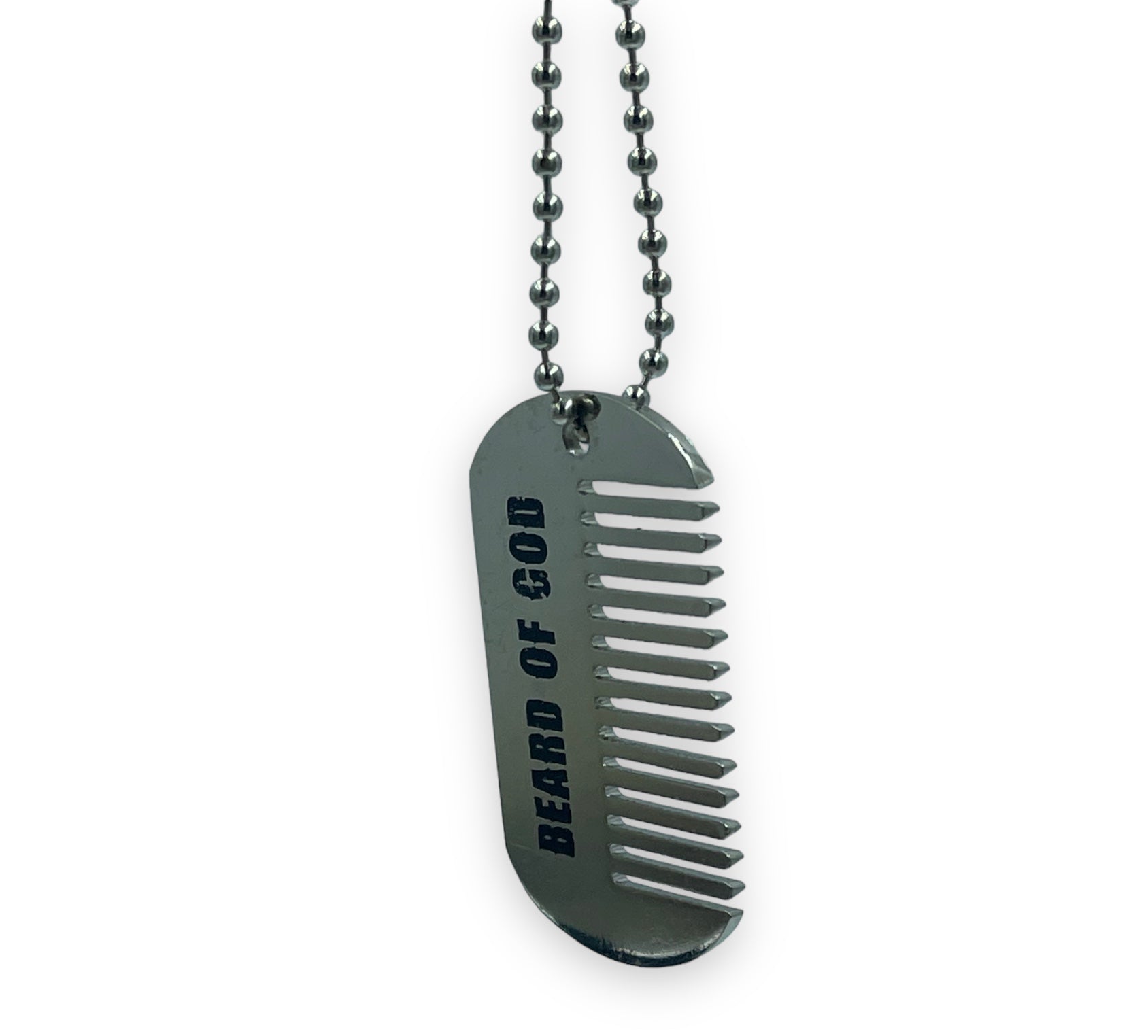 Zinc Alloy Dog Tag Comb • Functional Jewelry for Men Glides Smooth