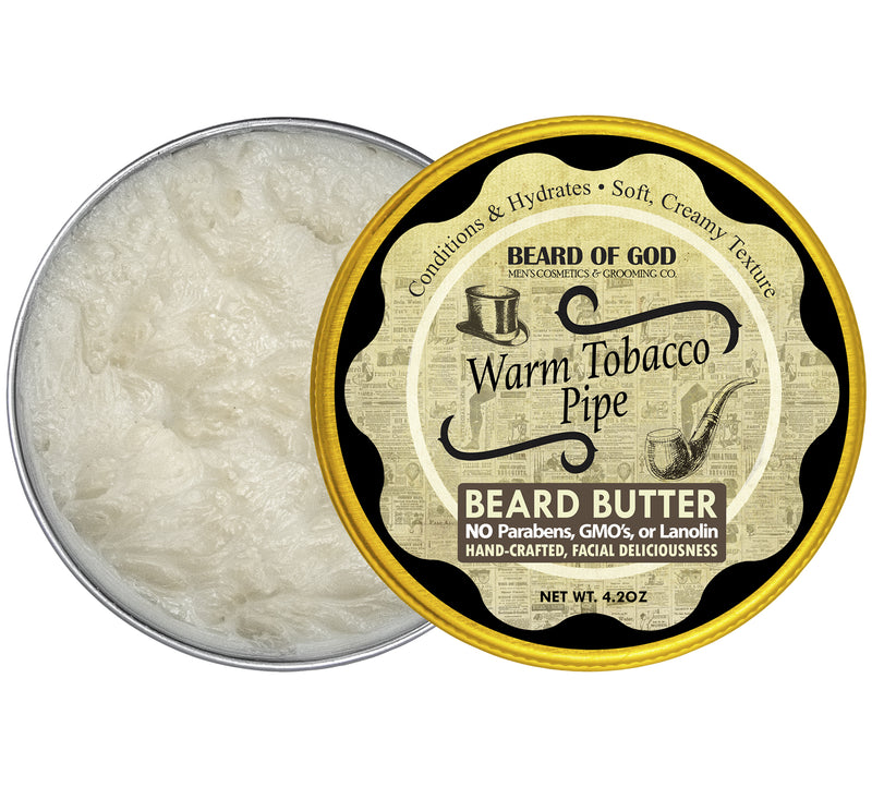 Warm Tobacco Pipe Hand-Whipped Beard Butter - Beard of God