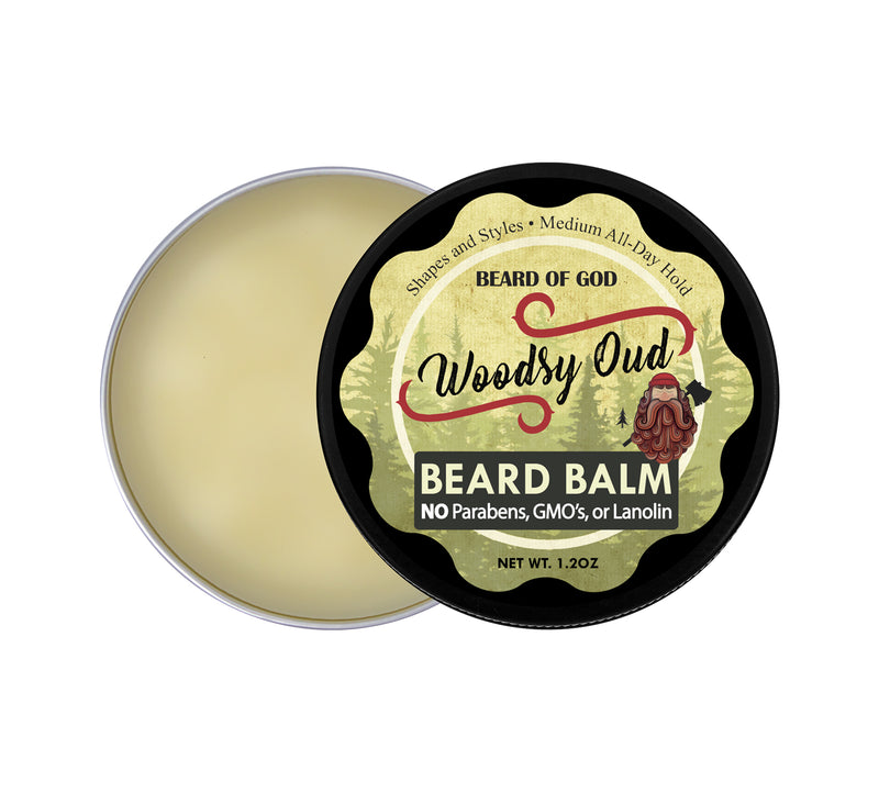Woodsy Oud Hand-Poured Beard Balm - Beard of God