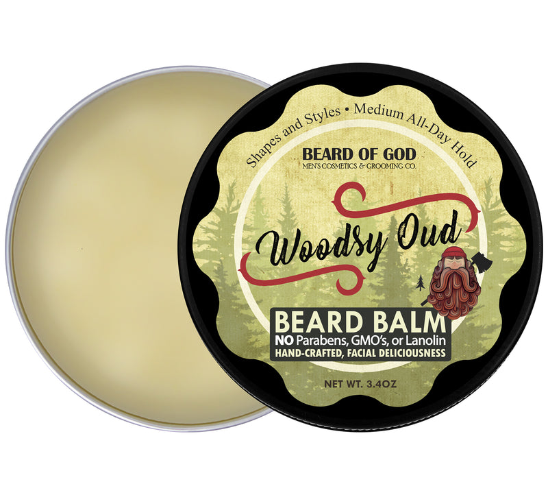 Woodsy Oud Hand-Poured Beard Balm - Beard of God